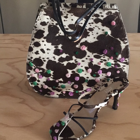 VINTAGE GIANNI VERSACE Animal Print BAG - Picture 7 of 7